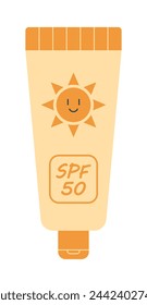 Vector sunscreen isolated on white background