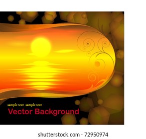 vector sunset abstract background