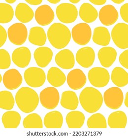  Vector Sunshine yellow polka dots pattern design. Great as Easter themed design element, fashion, textiles design, digital paper and many other possible surfaces.