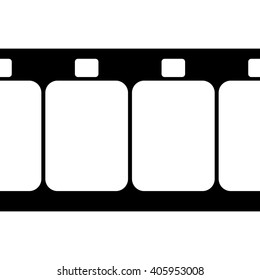 Vector Super 8 Film Strip Illustration on White Background. Abstract Film Strip design template. Film Strip Seamless Pattern.