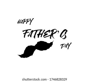 Vector Super Dad. Father's day black calligraphy isolated on white background