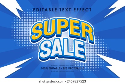 Vector Super Sale 3D Text Effect