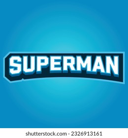 Vector Superman text logo design
