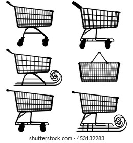 Vector Supermarket Cart Pictogram