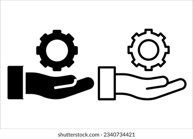 VECTOR SUPPORT ICON IN STROKE AND FILL VERSION