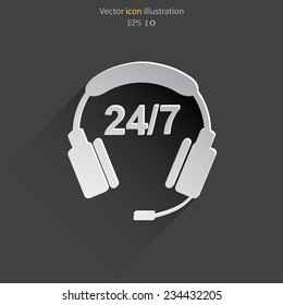 Vector support web icon. Eps 10.