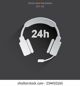 Vector support web icon. Eps 10.