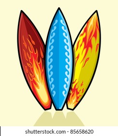 Vector surf boards