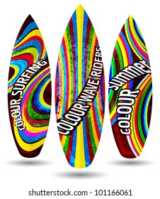 Vector surf boards ( Abstract design )