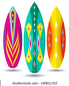 Vector surf boards ( Abstract design ) 