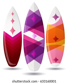 Vector surf boards ( Abstract design )
