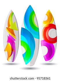 Vector surf boards ( Abstract design )