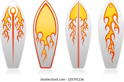 vector surf boards flame series 1