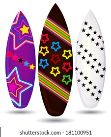 Vector surf boards ( Stars Design ) 