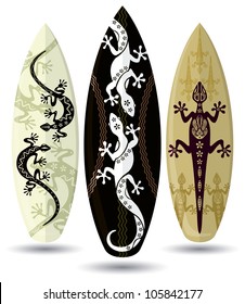 Vector surf boards ( Tattoo design )