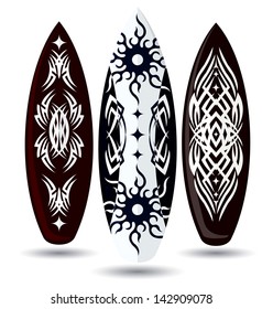 Vector surf boards ( Tattoo design ) 