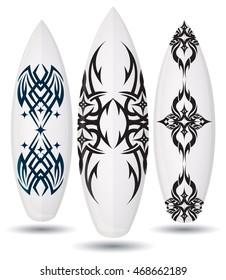 Vector surf boards ( Tattoo design )