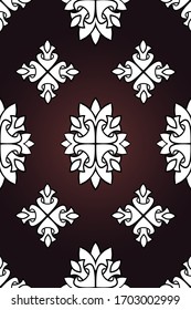 Vector surface design for fabric, apparel textile, book, interior, wallpaper, phone case. Monochrome