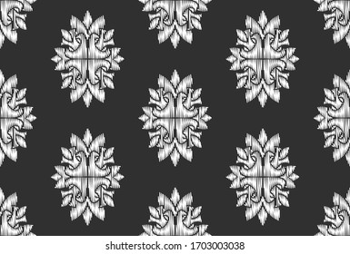 Vector surface design for fabric, apparel textile, book, interior, wallpaper, phone case. Monochrome