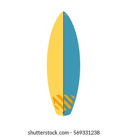 Vector surfboard isolated on white background. Vector.