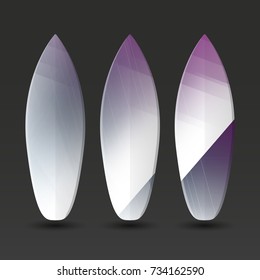 Vetor Surfboards Design com padrão colorido abstrato