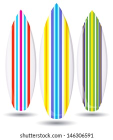 Vector surfboards design ( vertical stripes design ) 