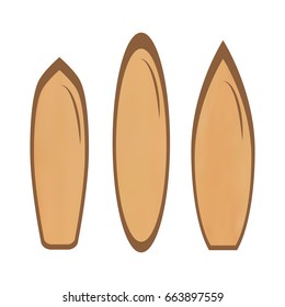 Vector surfboards for infographics and posters
