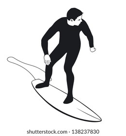 Vector Surfer Stock Vector (Royalty Free) 138237830 | Shutterstock