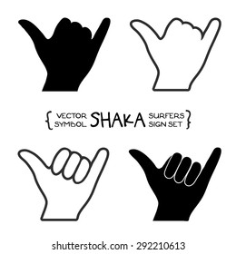 Vector Surfer's Shaka Hand Sign