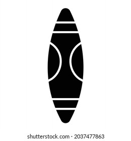 Diseño de iconos glifos de la placa de surf del vector
