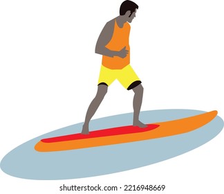 vector surfing on the beach bear waves