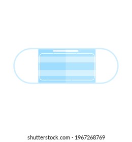 Vector of a surgical mask on white background.