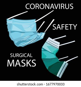 Mascarillas quirúrgicas vectoriales para coronavirus