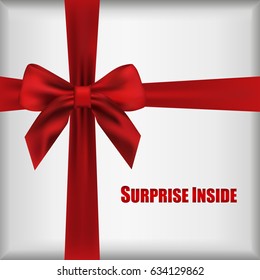 Vector surprise inside open gift box design template