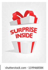 Vector Surprise Open Gift Box.