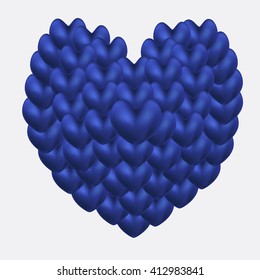 Vector surround the heart. Illustration of heart with recognition for Valentine's Day greeting card.
