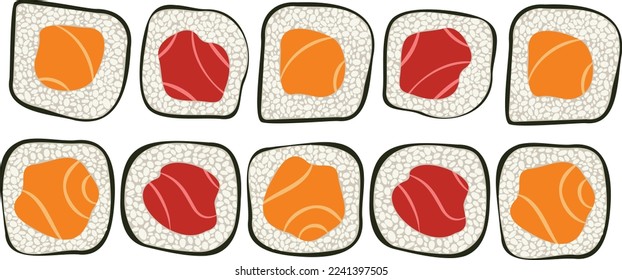 Vector of the sushi element
