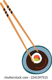 Vector of the sushi element
