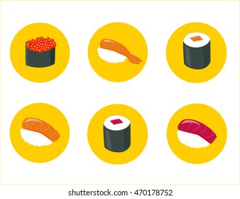 Vector sushi image for cafe , restaurant menu