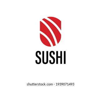 Vector sushi logo combination. Japanese food and roll symbol or icon. Unique seafood logotype design template.