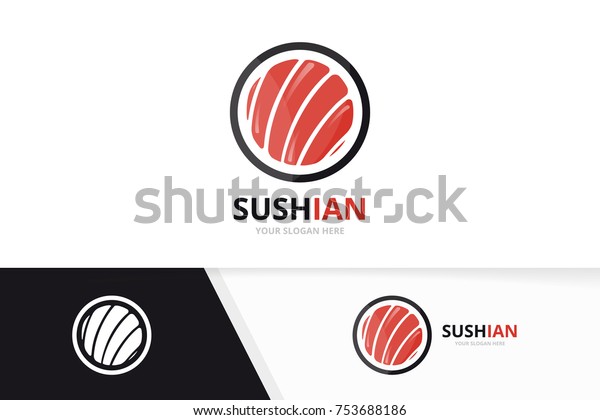 Vector Sushi Logo Combination Japanese Food Stock Vector (royalty Free 