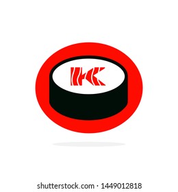 Vector Sushi Logo Letter K. K Sushi Letter Design Vector
