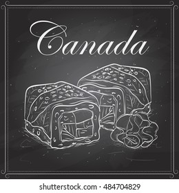 Vector sushi sketch, Canada roll
