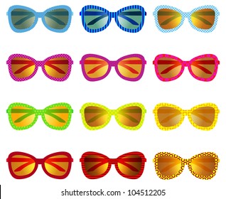 Vector Susnglasses set