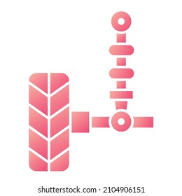 Vector Suspension Glyph Gradient Icon Design
