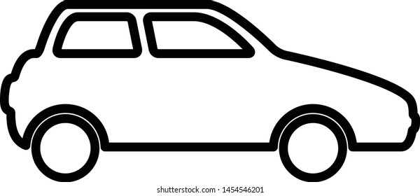 vector of SUVs used for signs of four-wheeled vehicles