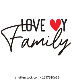 vector svg cut file and craft Love My Family