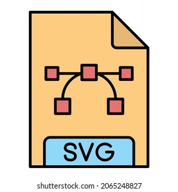 Vector SVG Filled Outline Icon Design
