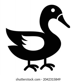Vector Swan Glyph Icon Design
