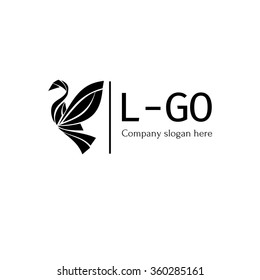 Vector of swan icon. Hotel resort beach sea sun relaxation. Business icon for the company. Other companies. Illustration.